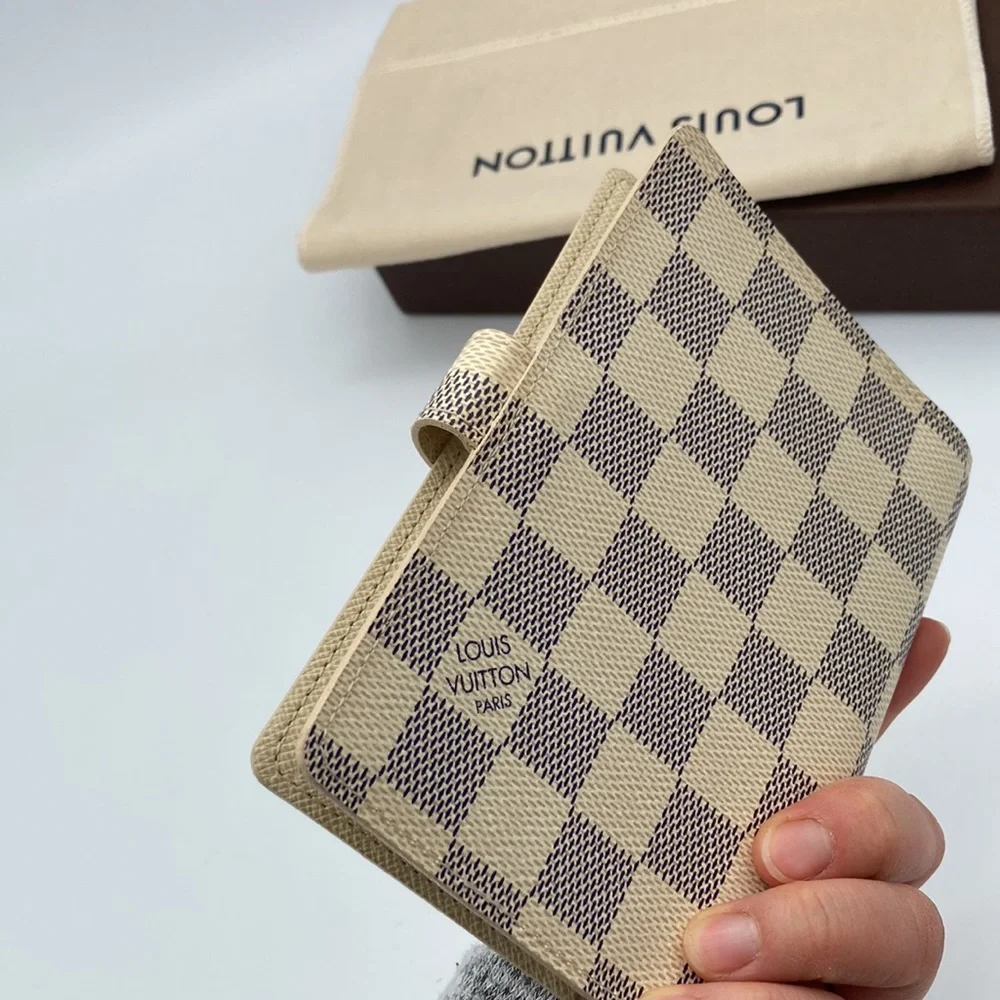 LOUIS VUITTON DAMIER AZUR PM AGENDA BOOKLET W/ BOX